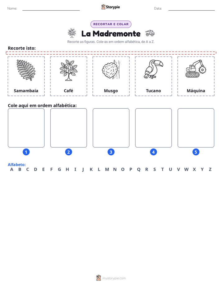 Recortar & Colar Alfabeto