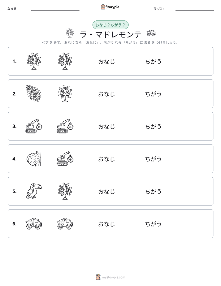 同じか違うか