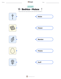 Bochica - Muisca printable worksheet preview
