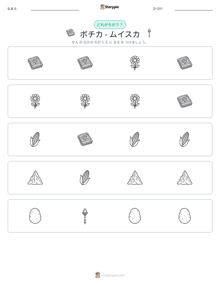 異なるものを見つけよう