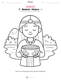 Bachué - Muisca printable worksheet preview
