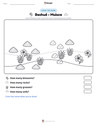 Bachué - Muisca printable worksheet preview