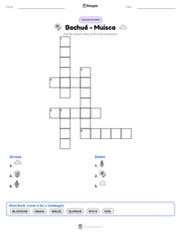 Bachué - Muisca printable worksheet preview