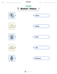 Bachué - Muisca printable worksheet preview