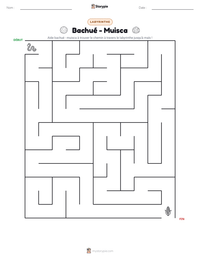 Aperçu de la feuille de travail imprimable Bachué - Muisca