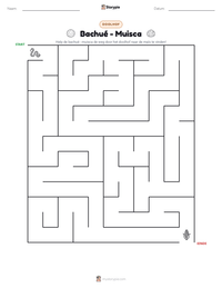 Bachué - Muisca afdrukbare werkblad voorbeeld