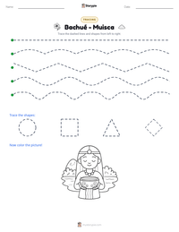 Bachué - Muisca printable worksheet preview