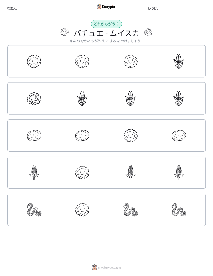 異なるものを見つけよう