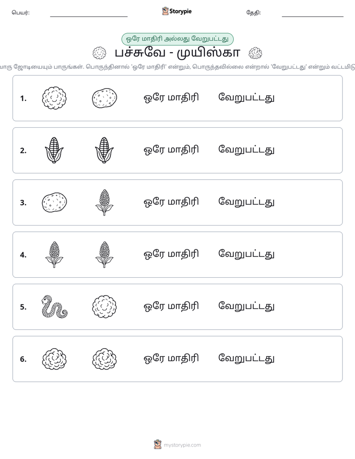 அதே அல்லது மாறுபட்டது