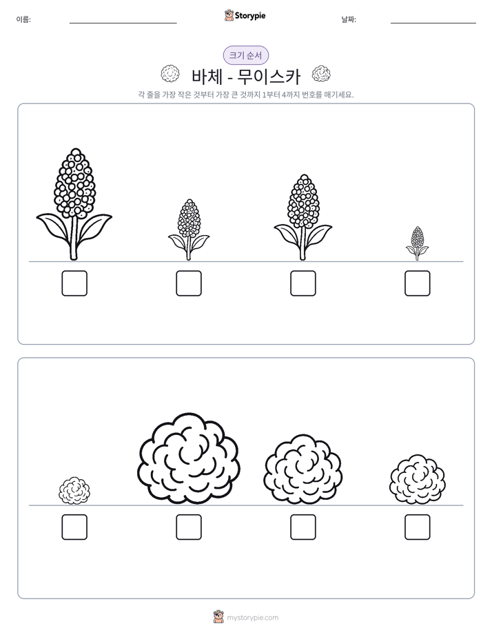 크기 순서