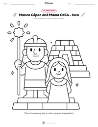 Manco Cápac and Mama Ocllo - Inca printable worksheet preview