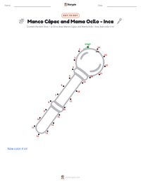 Manco Cápac and Mama Ocllo - Inca printable worksheet preview