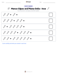 Manco Cápac and Mama Ocllo - Inca printable worksheet preview