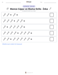 Manco Cápac ve Mama Ocllo - İnka yazdırılabilir çalışma sayfası önizlemesi