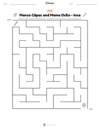 Manco Cápac and Mama Ocllo - Inca printable worksheet preview