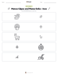 Manco Cápac and Mama Ocllo - Inca printable worksheet preview
