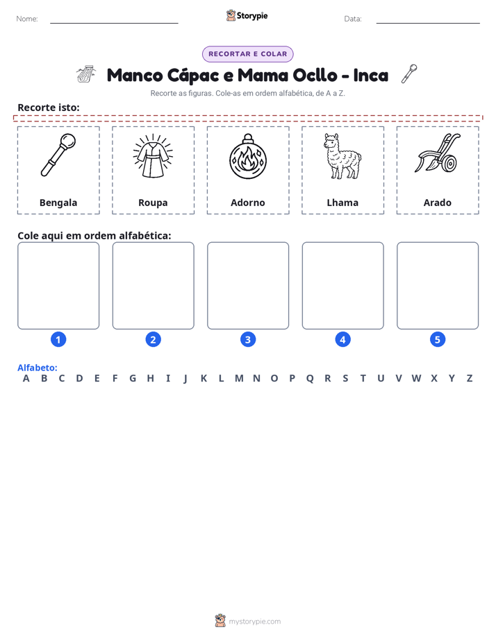 Recortar & Colar Alfabeto
