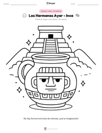 Vista previa de la hoja de trabajo imprimible de Los Hermanos Ayar - Inca