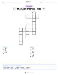 The Ayar Brothers - Inca printable worksheet preview