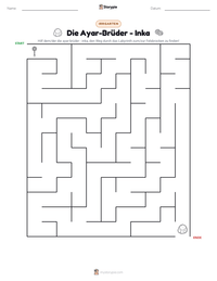 Die Ayar-Brüder - Inka druckbare Arbeitsblatt Vorschau