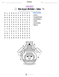 Die Ayar-Brüder - Inka druckbare Arbeitsblatt Vorschau
