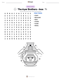 The Ayar Brothers - Inca printable worksheet preview