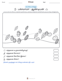 பச்சமாமா - ஆண்டியன் அச்சிடக்கூடிய வேலைப்பதிவின் முன்னோட்டம்