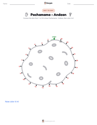 Pachamama - Andean printable worksheet preview
