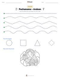 Pachamama - Andean printable worksheet preview