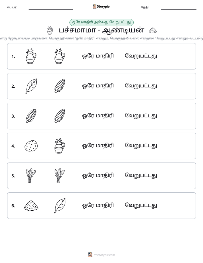 அதே அல்லது மாறுபட்டது