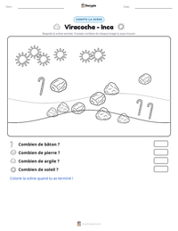 Aperçu de la feuille de travail imprimable Viracocha - Inca