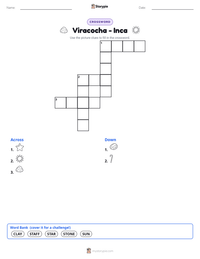 Viracocha - Inca printable worksheet preview