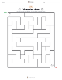 Viracocha - Inca printable worksheet preview