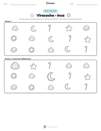 Viracocha - Inca printable worksheet preview