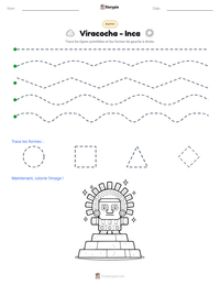 Aperçu de la feuille de travail imprimable Viracocha - Inca