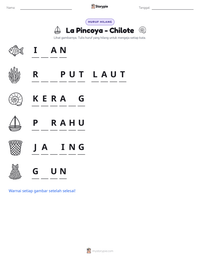 Prabaca lembar kerja cetak La Pincoya - Chilote
