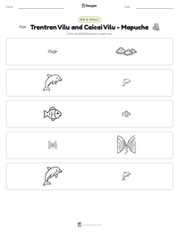 Trentren Vilu and Caicai Vilu - Mapuche printable worksheet preview