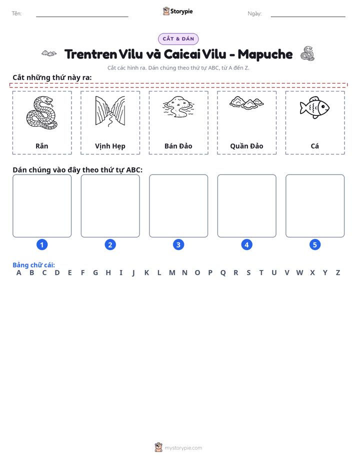 Cắt & Dán Chữ Cái