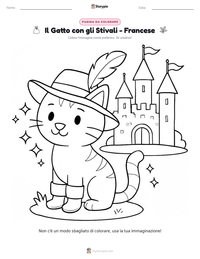 Anteprima della scheda stampabile di Il Gatto con gli Stivali - Francese