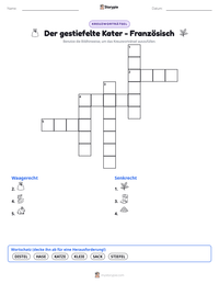 Der gestiefelte Kater - Französisch druckbare Arbeitsblatt Vorschau