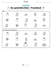 Der gestiefelte Kater - Französisch druckbare Arbeitsblatt Vorschau