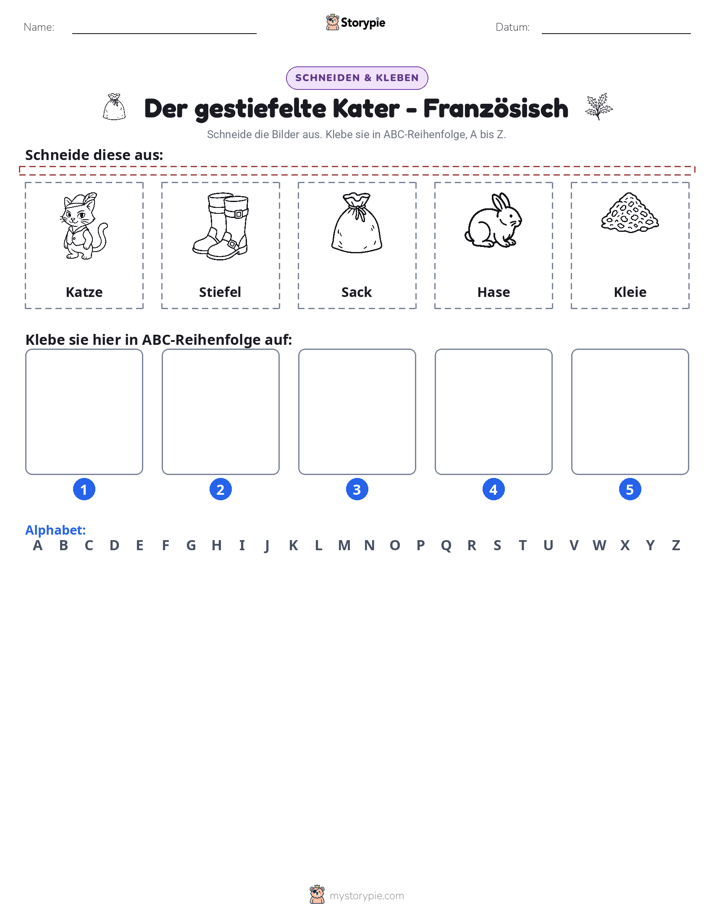 Schneiden & Einfügen Alphabet