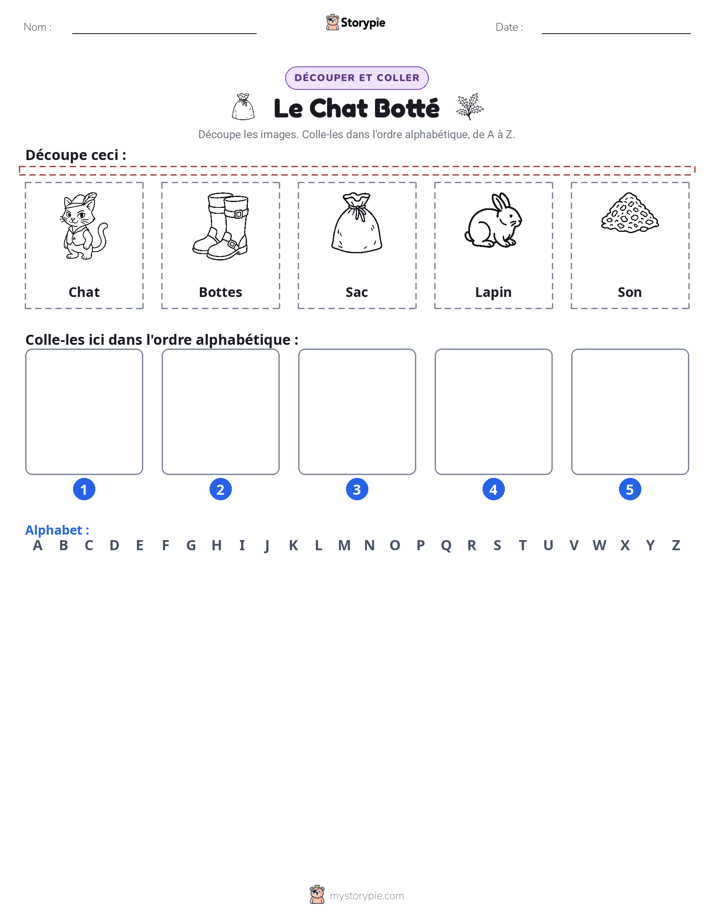 Découper & Coller l'Alphabet