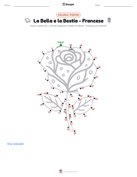 Anteprima della scheda stampabile di La Bella e la Bestia - Francese