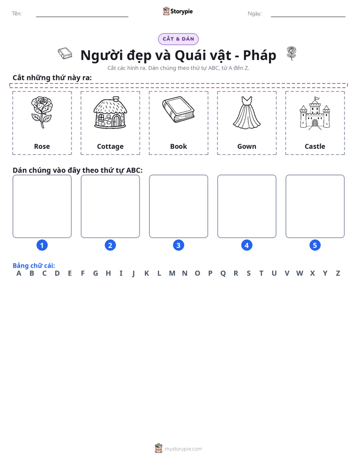 Cắt & Dán Chữ Cái