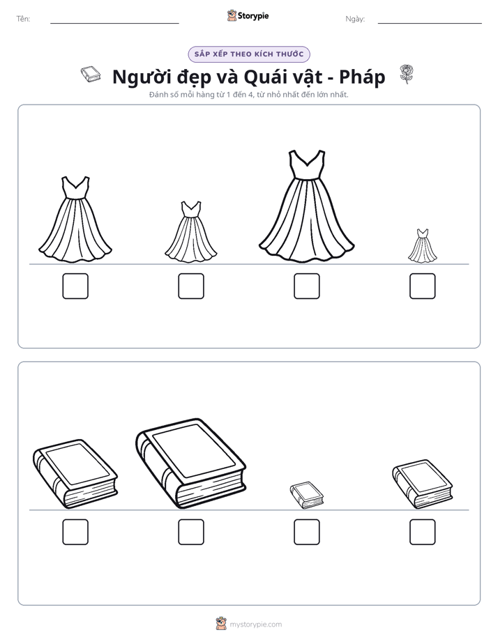Thứ Tự Kích Thước