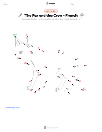 The Fox and the Crow - French printable worksheet preview
