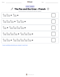 The Fox and the Crow - French printable worksheet preview