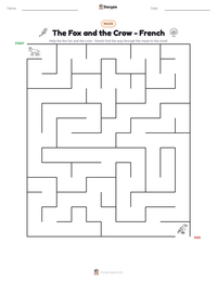 The Fox and the Crow - French printable worksheet preview