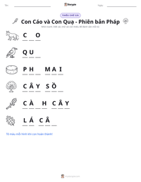 Xem trước tài liệu in sẵn Con Cáo và Con Quạ - Phiên bản Pháp